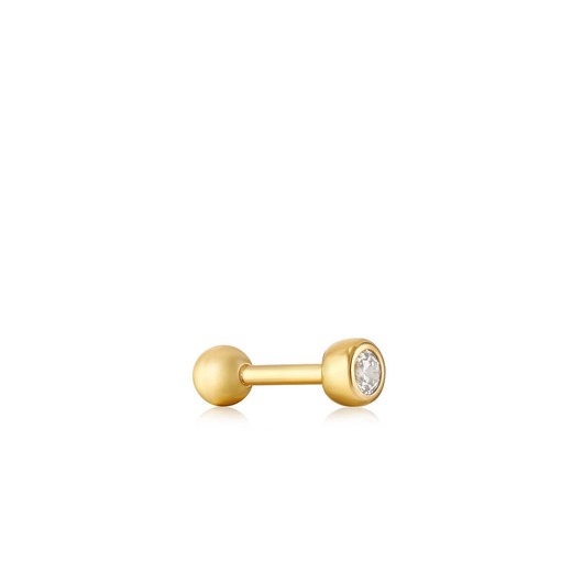 Juweel Ania Haie Ear Edit Goldplated Sparkle Bezel Barbell Single earring E035-06G 