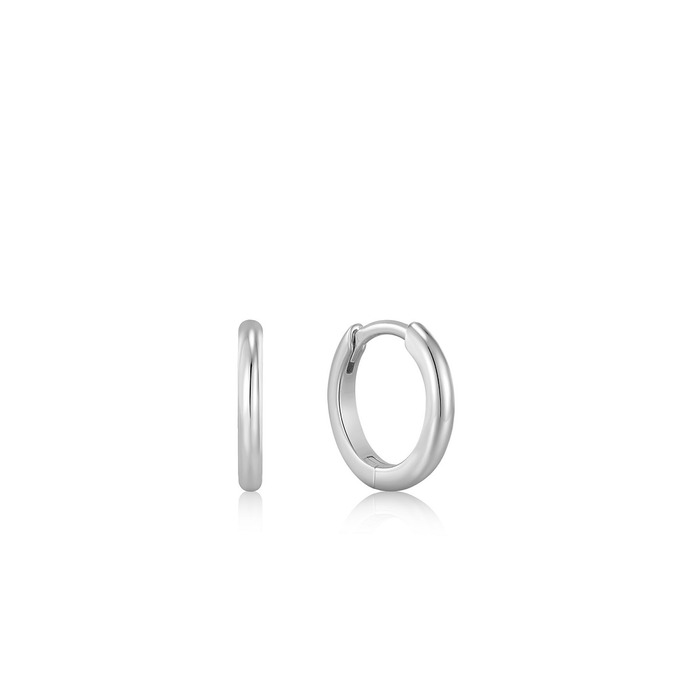 Juweel Ania Haie Ear Edit Silver Smooth Huggie Hoop earrings E035-14H 