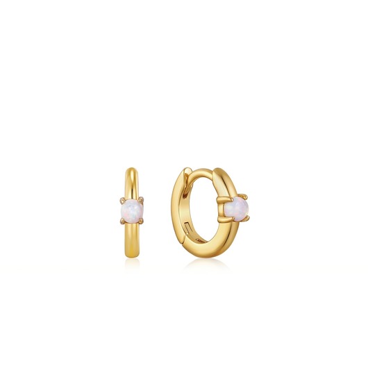 Juweel Ania Haie Ear Edit Goldplated Opal Cabochon Huggie Hoop earrings E035-15G