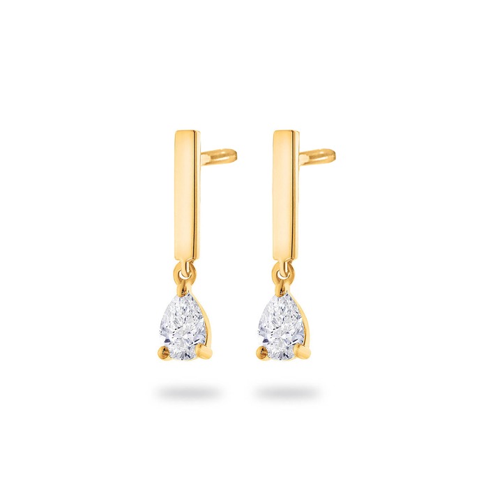 Juweel Beheyt Oorbellen 18K Geelgoud Diamant 063818/A/43 