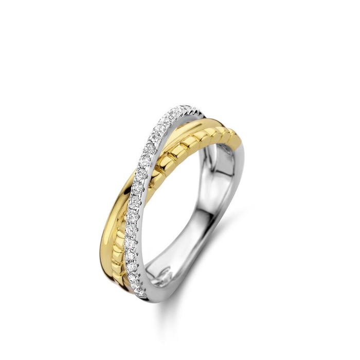Juweel Naiomy Silver ring zilver pleetgoud N2H54 