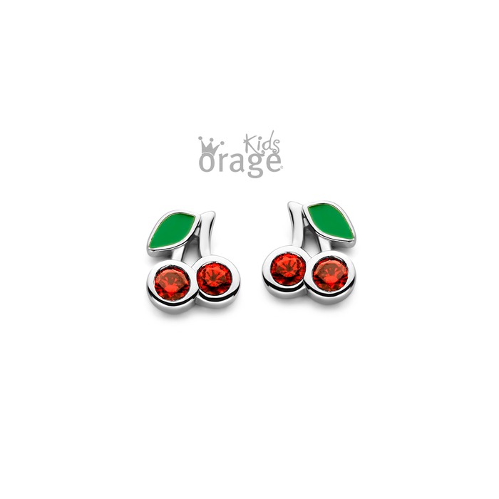 Juweel ORAGE KIDS OORSTEKERS KERSEN ROOD K2530-K2206