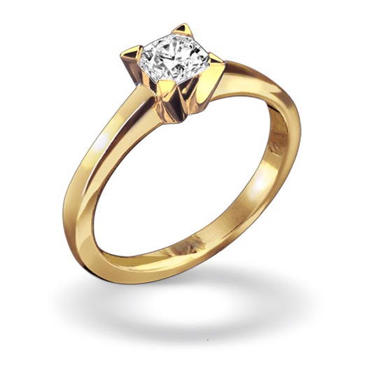 Juweel Flanders ring 18 karaat geel goud diamant 0.22CT 49GG
