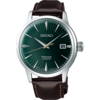 Horloge SEIKO PRESAGE HEREN AUTOMATIC BRUIN LEER GROEN SRPD37J1  Horloge SEIKO PRESAGE HEREN AUTOMATIC BRUIN LEER GROEN SRPD37J1