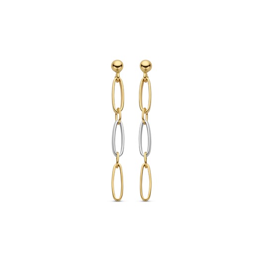 Juweel Pigou Oorbellen 18K Bicolor Goud GO3298BI 