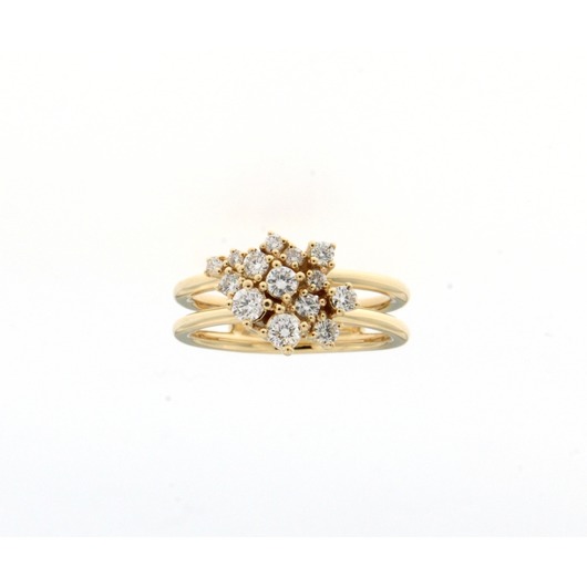 Juweel Beheyt ring multiband 18 karaat geelgoud diamant 065120/A/3 
