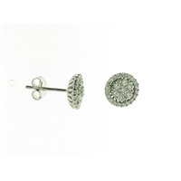 Juweel Beheyt oorstekers cluster 18 karaat witgoud diamant 93AT09/A Juweel Beheyt oorstekers cluster 18 karaat witgoud diamant 93AT09/A