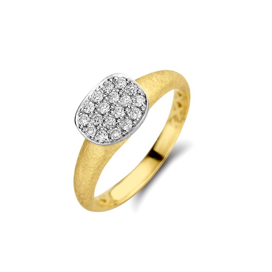 Juweel Femme Adorée ring 18 karaat bicolor goud diamant 03R0318/1 
