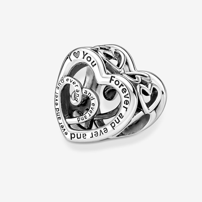Juweel Pandora Entwined Infinite Hearts Charm 790800C00 