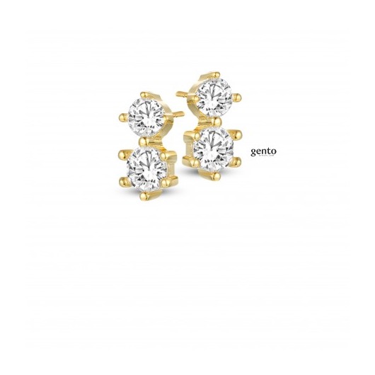 Juweel Gento Oorstekers Pleetgoud MA40 Juweel Gento Oorstekers Pleetgoud MA40
