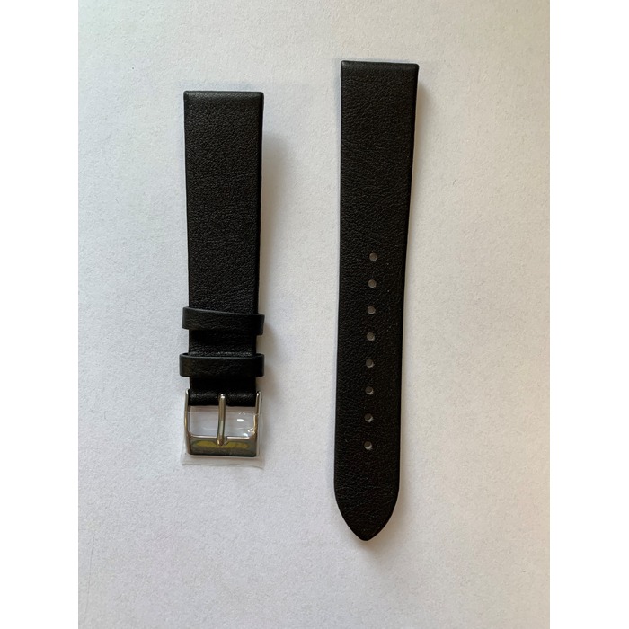  Strelli Strap kalfs leren band zwart 16MM 