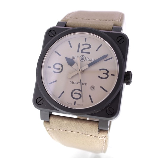 Horloge Bell & Ross Ceramic Desert Type BR03-92-CBL '62207-569-TWDH' 