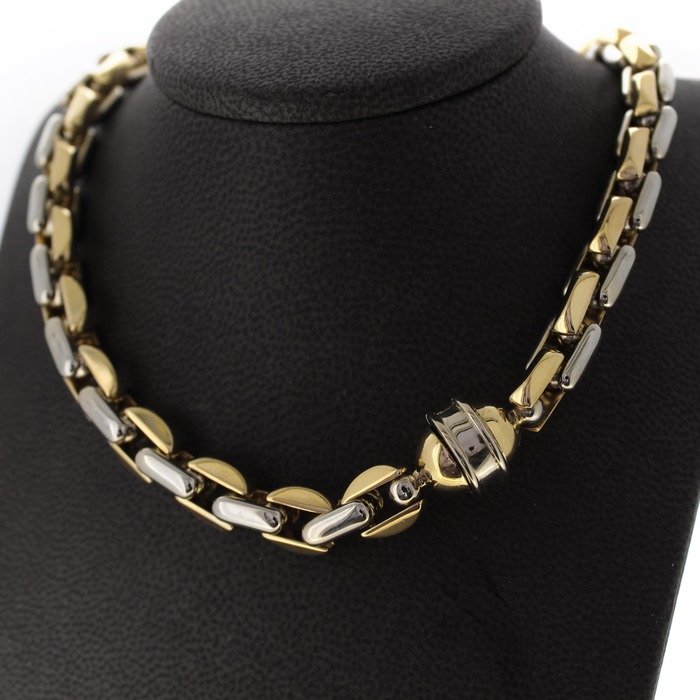 Juweel Baraka Collier bicolor wit en geelgoud 18 karaat '62964-1031-TWDH'