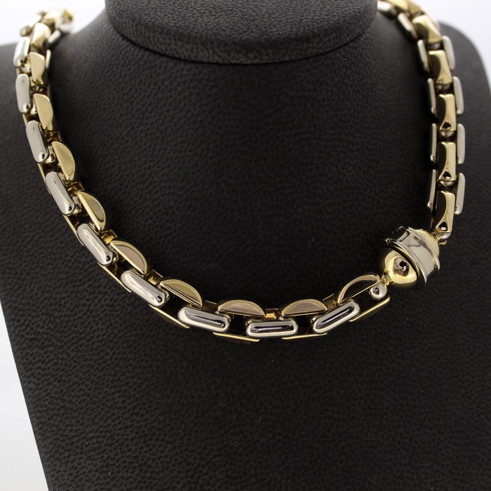 Juweel Baraka Collier bicolor wit en geelgoud 18 karaat '62964-1031-TWDH'
