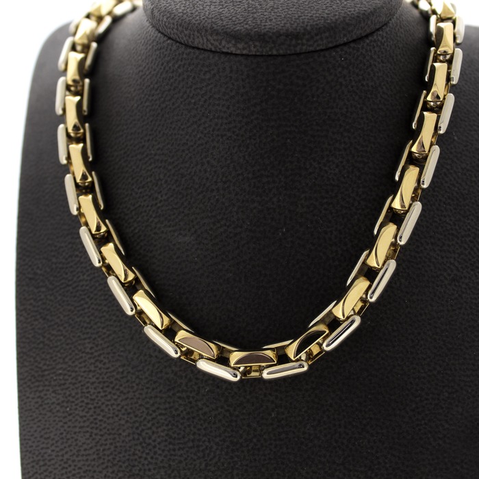 Juweel Baraka Collier bicolor wit en geelgoud 18 karaat '62964-1031-TWDH'