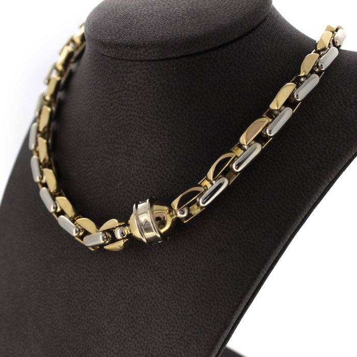 Juweel Baraka Collier bicolor wit en geelgoud 18 karaat '62964-1031-TWDH'
