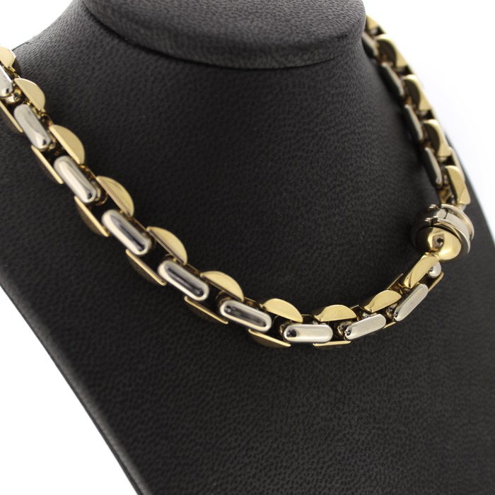 Juweel Baraka Collier bicolor wit en geelgoud 18 karaat '62964-1031-TWDH'