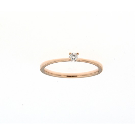 Juweel Beheyt ring solitaire 18 karaat rosé goud diamant 91JE30/A 