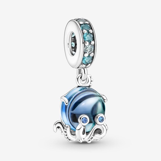 Juweel Pandora Murano Glass Cute Octopus Dangle Charm 791694C01