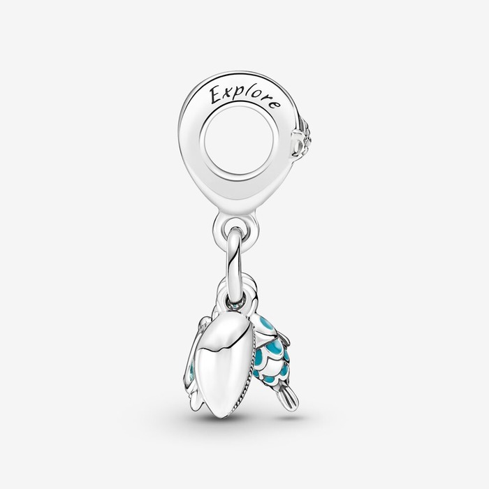 Juweel Pandora Fish, Sea Turtle & Conch Triple Dangle Charm 791697C01