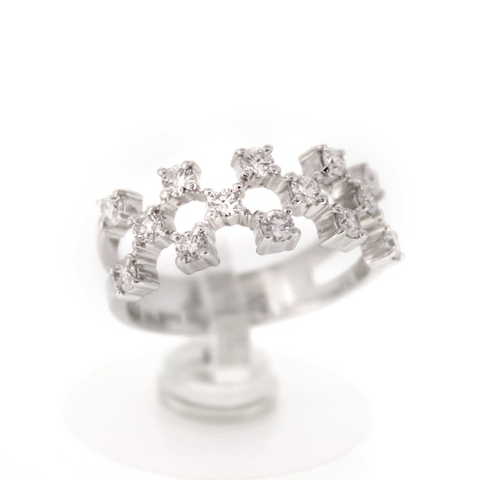 Juweel Ring Witgoud 18 karaat briljant '63193-1036-TWDH'