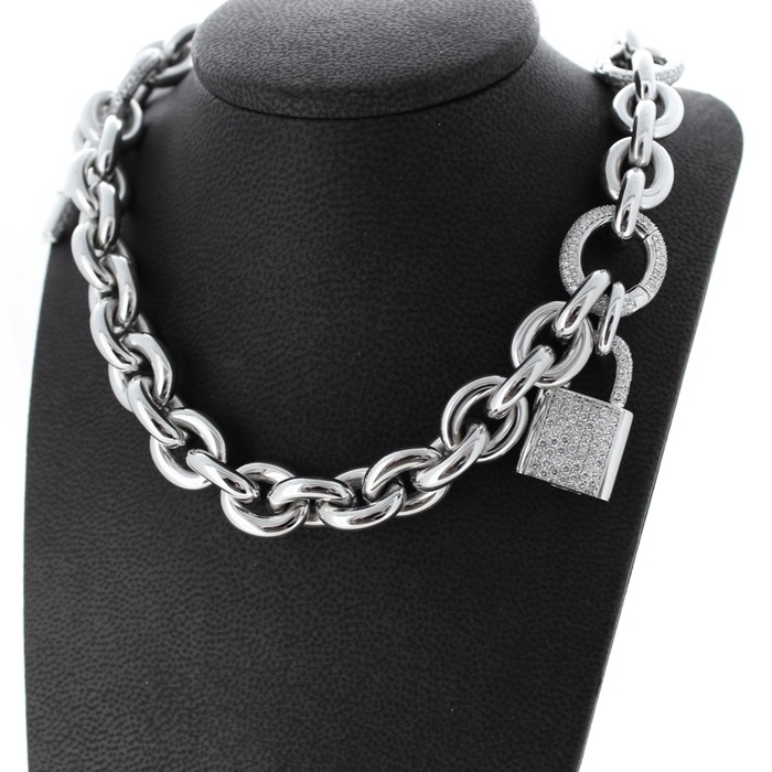 Juweel Collier witgoud 18karaat briljanten '62967-1034-TWDH'