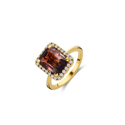 Juweel Clem Vercammen Collection 18K Geelgoud Ring Briljant Tourmaline 3519 Juweel Clem Vercammen Collection 18K Geelgoud Ring Briljant Tourmaline 3519