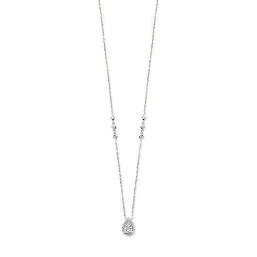 Juweel Clem Vercammen Collection 18K Witgoud Collier Briljant K945  Juweel Clem Vercammen Collection 18K Witgoud Collier Briljant K945