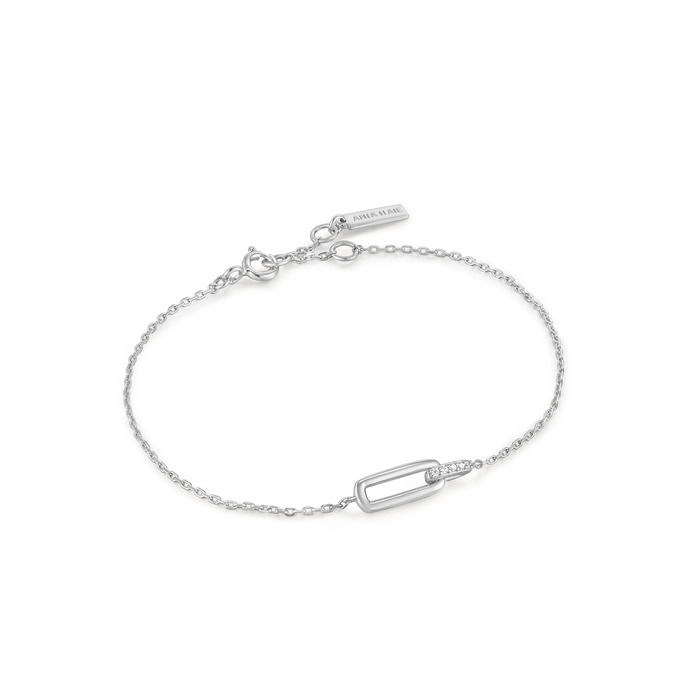 Juweel Ania Haie Glam Rock Silver Glam Interlock Bracelet B037-01H