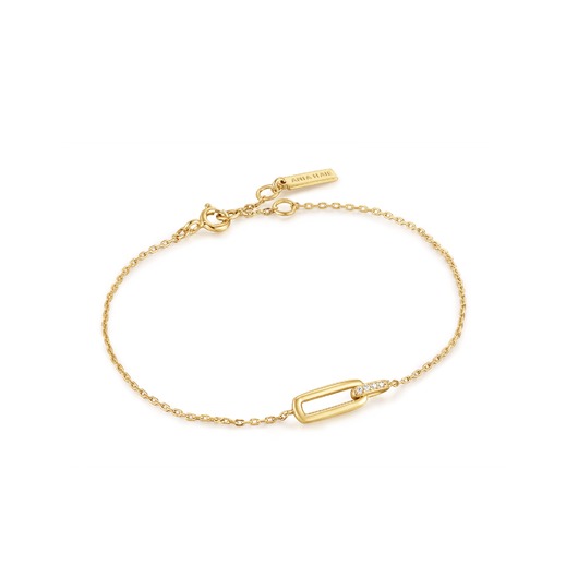 Juweel Ania Haie Glam Rock Goldplated Glam Interlock Bracelet B037-01G