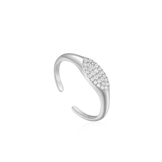 Juweel Ania Haie Glam Rock Silver Glam Adjustable Signet Ring R037-02H
