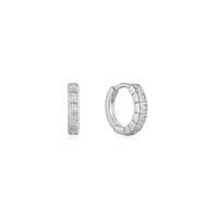 Juweel Ania Haie Glam Rock Silver Glam Huggie Hoop Earrings E037-05H Juweel Ania Haie Glam Rock Silver Glam Huggie Hoop Earrings E037-05H