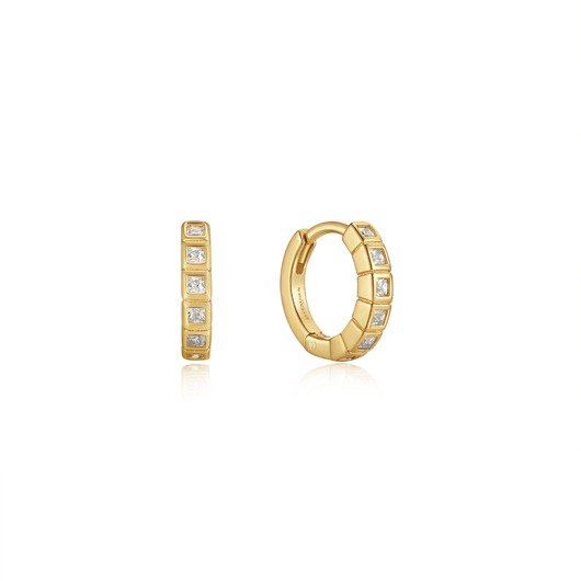 Juweel Ania Haie Glam Rock Goldplated Glam Huggie Hoop Earrings E037-05G 