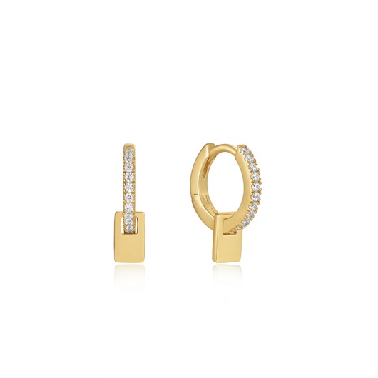 Juweel Ania Haie Glam Rock Goldplated Glam Pendant Huggie Hoop Earrings E037-06G Juweel Ania Haie Glam Rock Goldplated Glam Pendant Huggie Hoop Earrings E037-06G