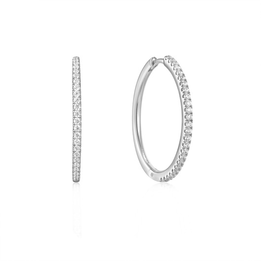 Juweel Ania Haie Glam Rock Silver Glam Hoop Earrings E037-07H Juweel Ania Haie Glam Rock Silver Glam Hoop Earrings E037-07H