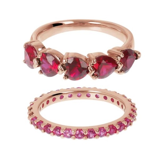 Juweel BRONZALLURE ATLISSIMA DOUBLE RING WSBZ01996.RED