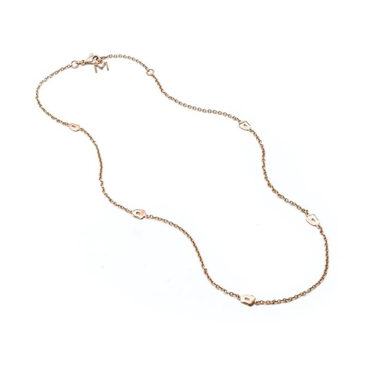 Juweel Mattioli Puzzle Chanel necklace rosé gold MCT054R007 Juweel Mattioli Puzzle Chanel necklace rosé gold MCT054R007