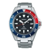 Horloge SEIKO PROSPEX SOLAR STAAL ZWART 200M SNE591P1 Horloge SEIKO PROSPEX SOLAR STAAL ZWART 200M SNE591P1