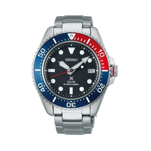 Horloge SEIKO PROSPEX SOLAR STAAL ZWART 200M SNE591P1 Horloge SEIKO PROSPEX SOLAR STAAL ZWART 200M SNE591P1