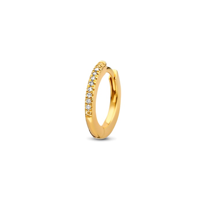 Juweel DIAMANTI PER TUTTI CIRCLE SINGLE HUGGER HOOP EARRING M2151 YELLOW
