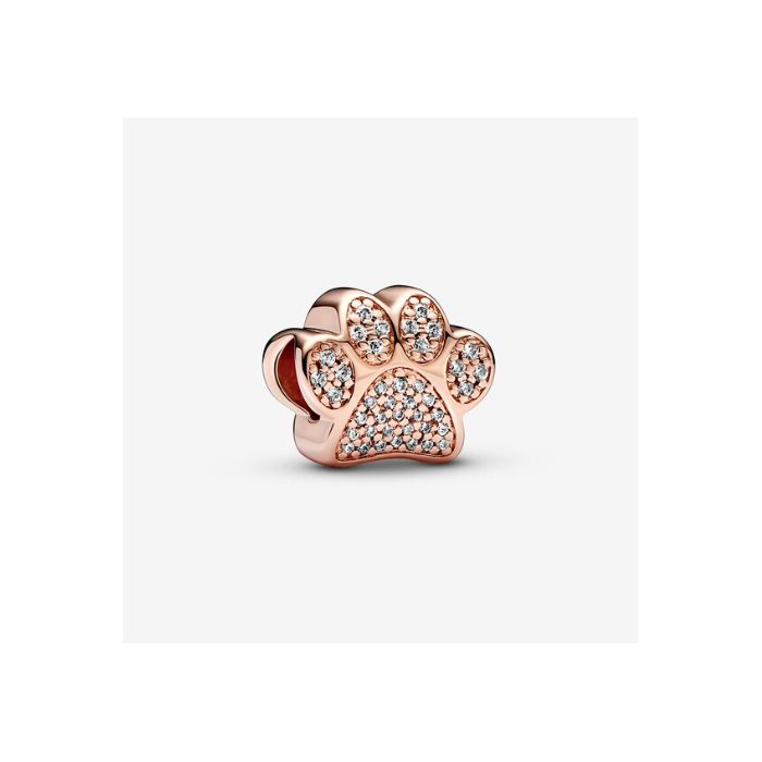 Juweel Pandora Moments Sparkling Paw Print Bedel Rosé Zilver925 781714C01