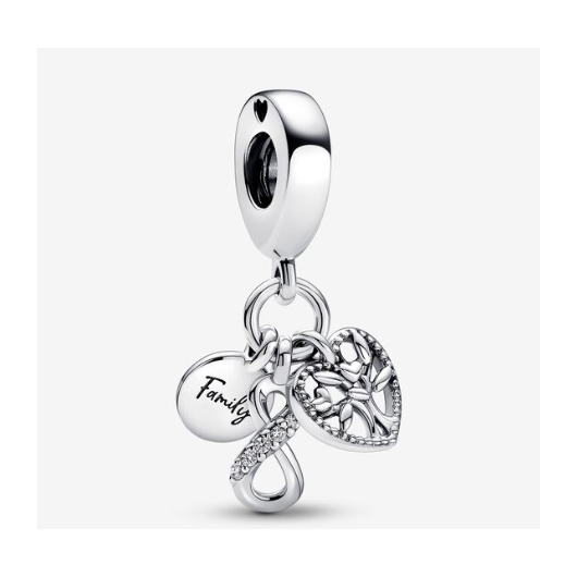 Juweel Pandora Moments Family Infinity Triple Dangle Bedel 792201C01 Juweel Pandora Moments Family Infinity Triple Dangle Bedel 792201C01