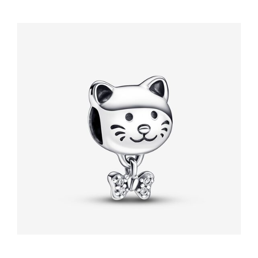 Juweel Pandora Moments Pet Cat & Bow Bedel 792255C01 Juweel Pandora Moments Pet Cat & Bow Bedel 792255C01