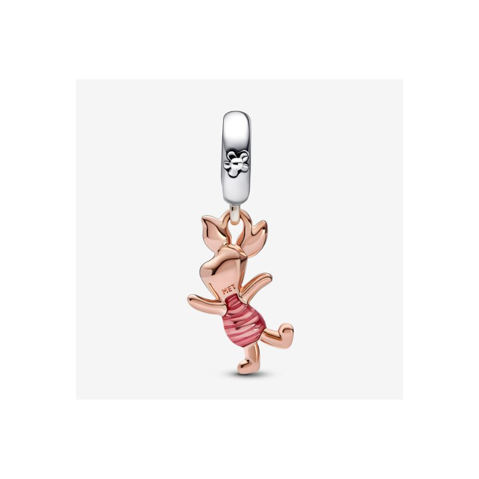 Juweel Pandora Disney Winnie the Pooh Piglet Dangle Bedel Rosé Zilver 782208C01