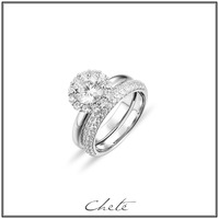 Juweel Zels Cheté set van 2 ringen Zilver925 CL64-0503 Juweel Zels Cheté set van 2 ringen Zilver925 CL64-0503