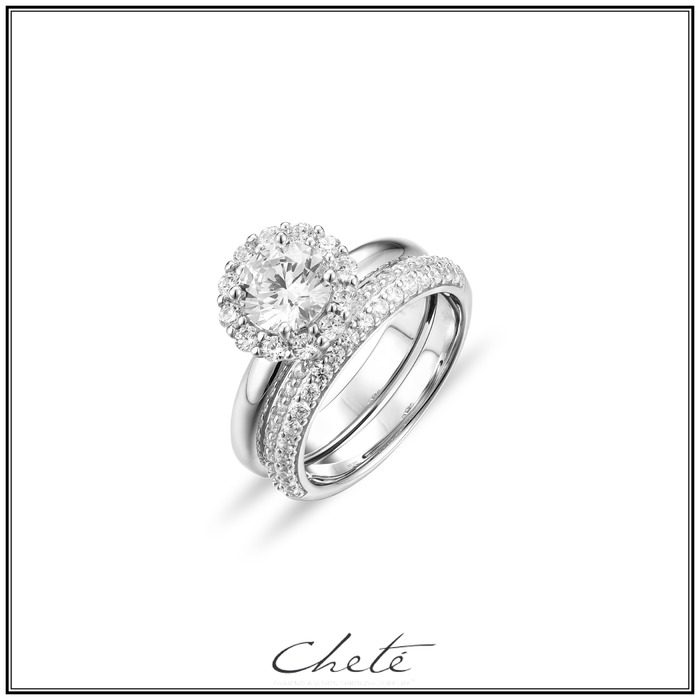Juweel Zels Cheté set van 2 ringen Zilver925 CL64-0503