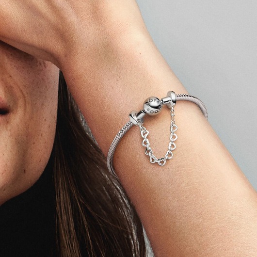 Juweel Pandora Moments Linked Hearts Safety Chain 792274C00-05