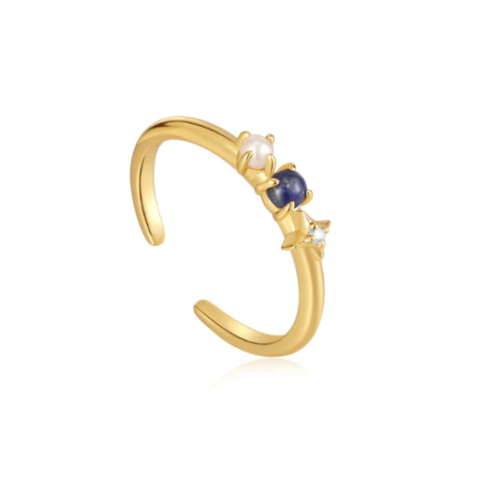 Juweel Ania Haie Second Nature Lapis Star Ring R039-01G-L