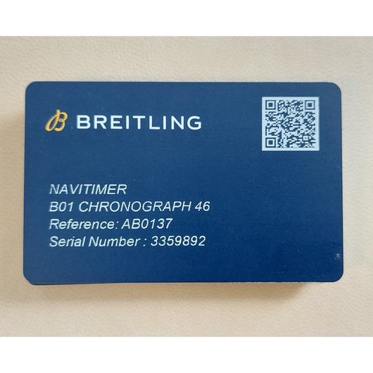 Horloge Breitling Navitimer B01 46 AB0137211B1P1  'CV-620-TWDH'