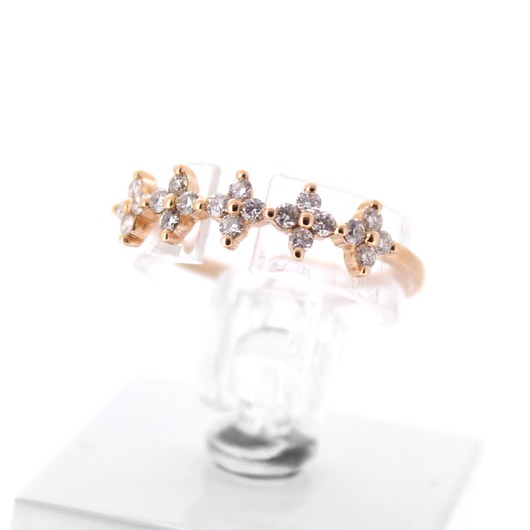 Juweel Ring rosé goud 18 karaat briljanten '65990-1072-TWDH'